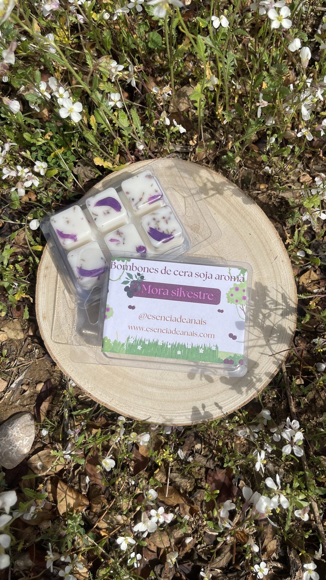 Imagen de Bombones de cera aroma mora silvestre.